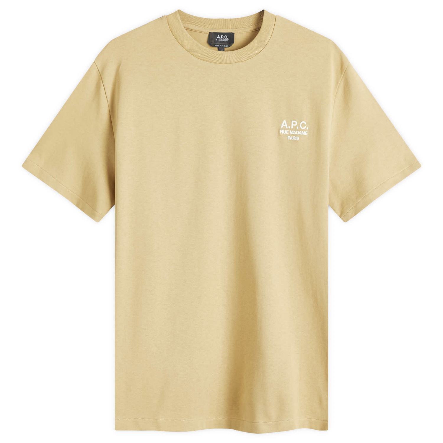 Тениска A.P.C. Rue Madame Logo T-Shirt Dark Beige Бежово | COHBU-M26388-TBL, 1
