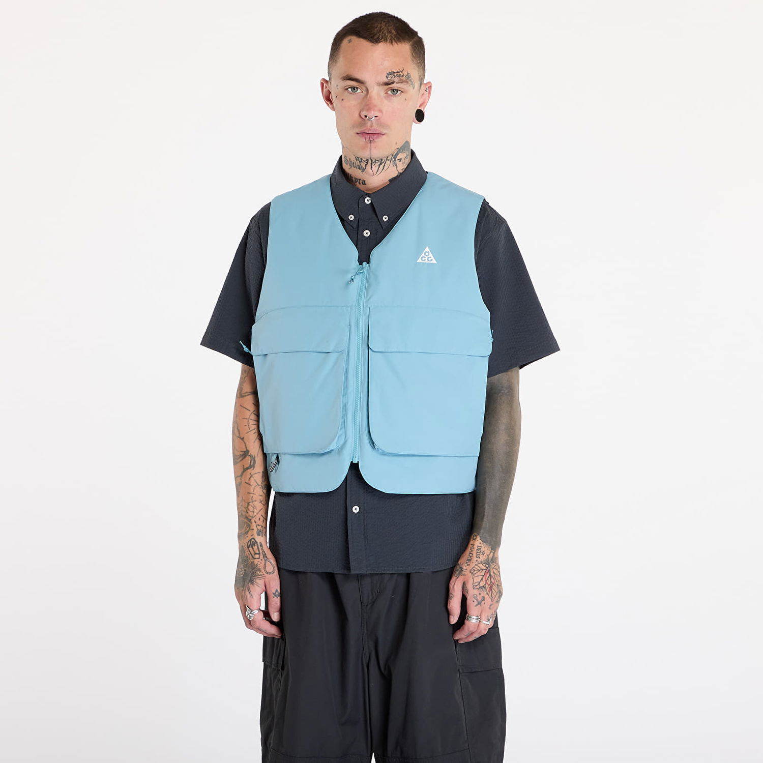 Жилетка Nike ACG "Skull Peak" PrimaLoft® Reversible Vest Denim Turquoise/ Armory Navy/ Summit White Тюркоазено | FV8694-464, 0