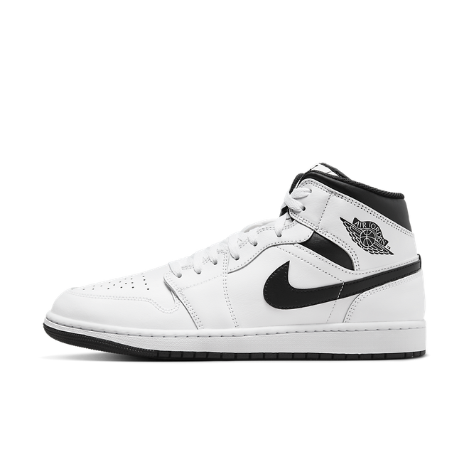 Кецове и обувки Jordan Air Jordan 1 Mid "White Black" Бяло | DQ8426-132, 0