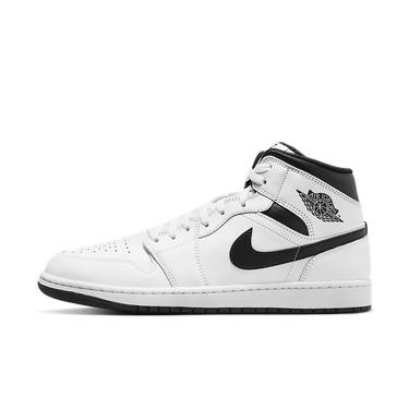 Кецове и обувки Jordan Air Jordan 1 Mid "White Black" Бяло | DQ8426-132, 0