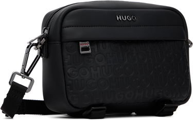 Чанта през рамо BOSS Embossed-Logo Crossbody Bag Черно | 50547406, 1