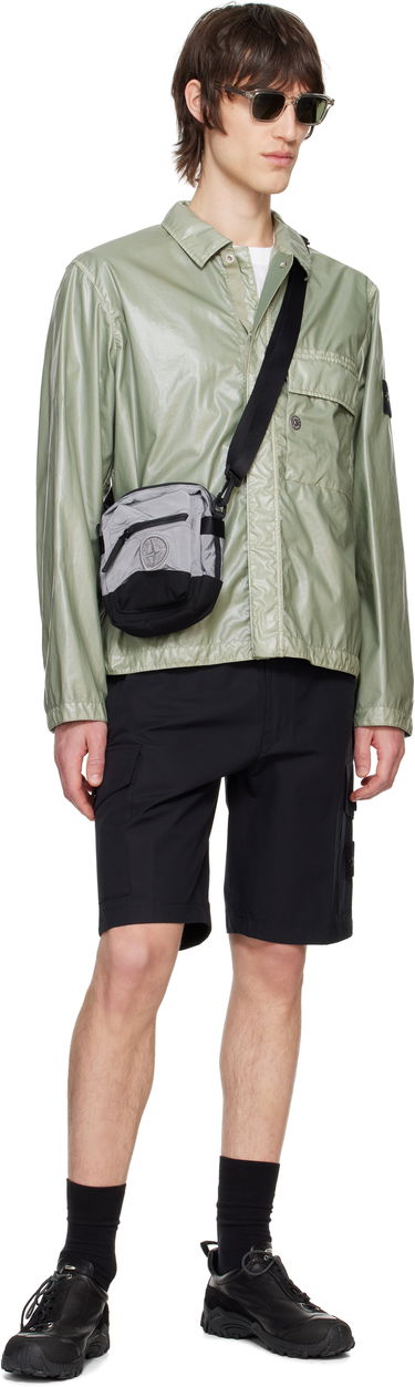 Риза Stone Island Stone Island Mussola Gommata-TC Overshirt Зелено | K1S15 1200001 S0022, 4