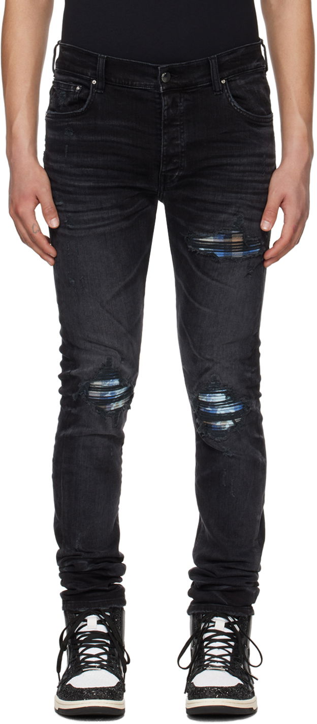 Дънки AMIRI Distressed Jeans Черно | PS24MDS004