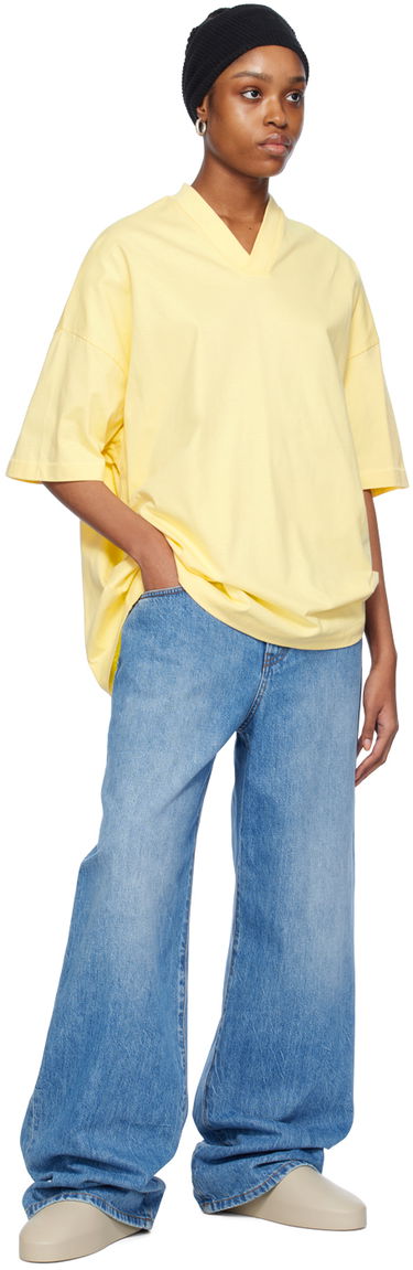 Тениска Fear of God ESSENTIALS V-Neck T-Shirt Жълто | 125SP244211F, 3