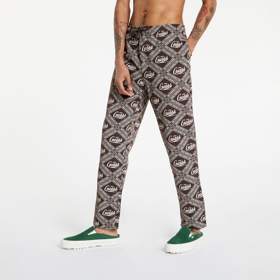 Спортни панталони GUESS All Over Logo Sweatpants Кафяво | M1RQ02K9YH3-F1I7, 0