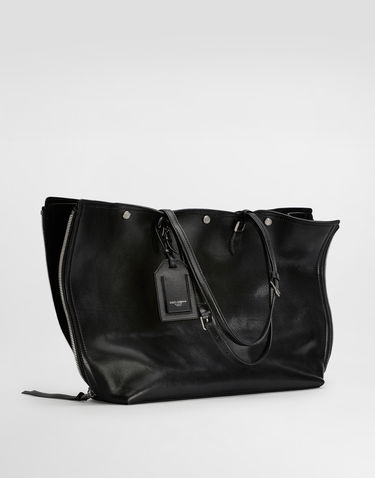 Голяма пазарска чанта Dolce & Gabbana Dolce & Gabbana Atene Calfskin Shopping Bag Черно | BM2535AH85080999, 2