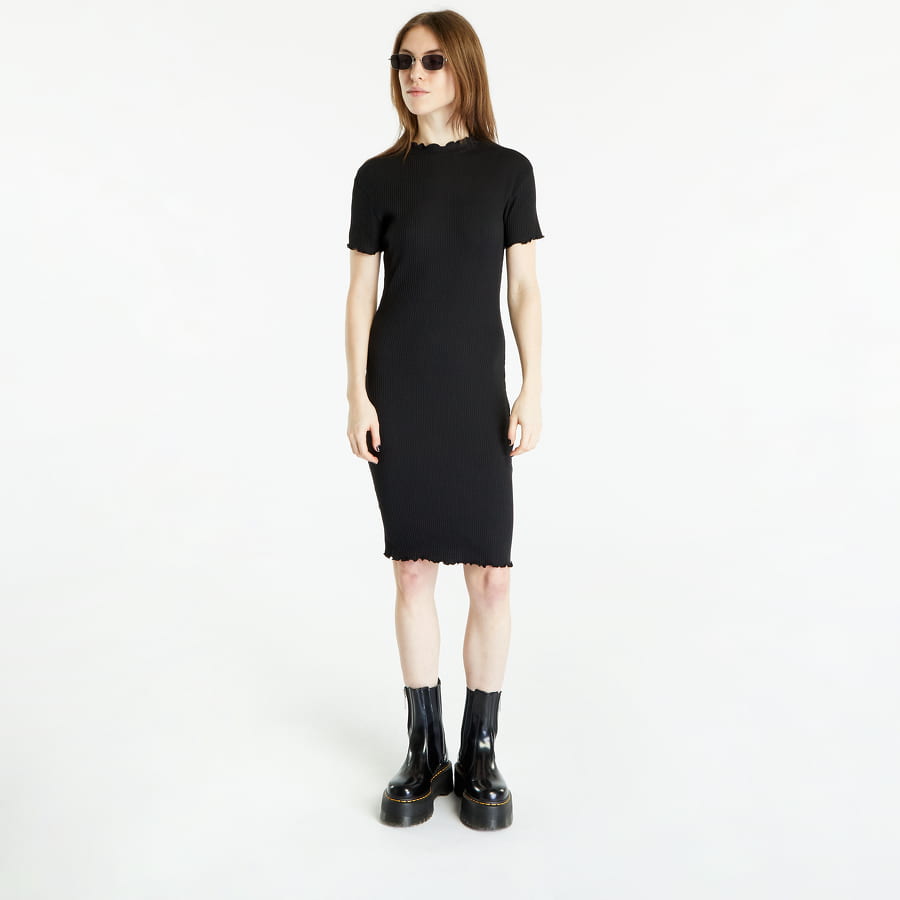 Pокля Urban Classics Rib Tee Dress Черно | TB3641-00007, 0