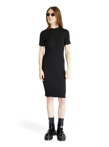 Pокля Urban Classics Rib Tee Dress Черно | TB3641-00007