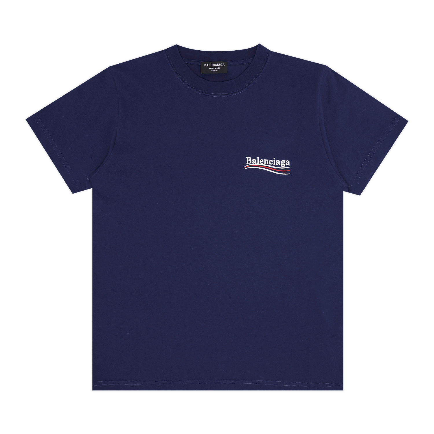 Тениска Balenciaga Small Fit T-Shirt Тъмно синьо | 620967 TKVJ1 1195, 0