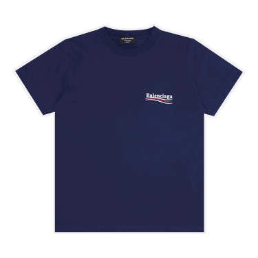Тениска Balenciaga Small Fit T-Shirt Тъмно синьо | 620967 TKVJ1 1195, 0