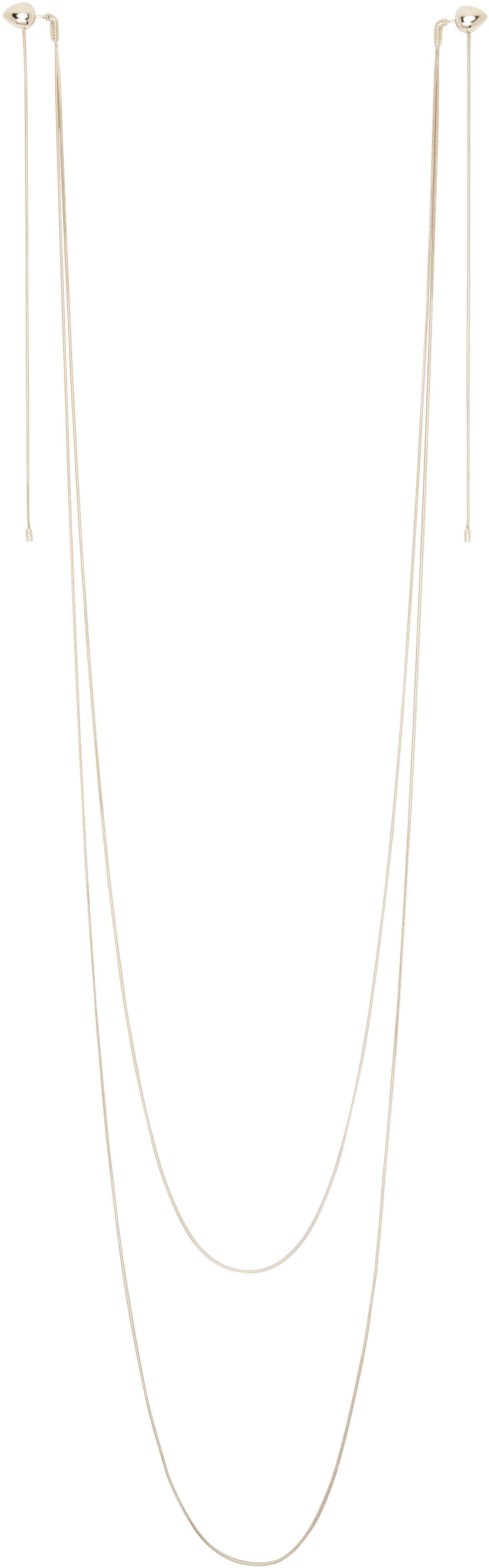 Колие Alaïa ALAÏA Double Strand Earrings Металик | AA2B144LA006, 0