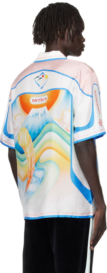 Риза Casablanca Casablanca Fuji Dream Silk Resort Shirt Бяло | MPF25-SH-003-03, 2