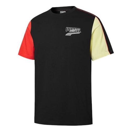 Тениска Puma Colorblock Logo Short Sleeve T-Shirt Черно | 532705-01