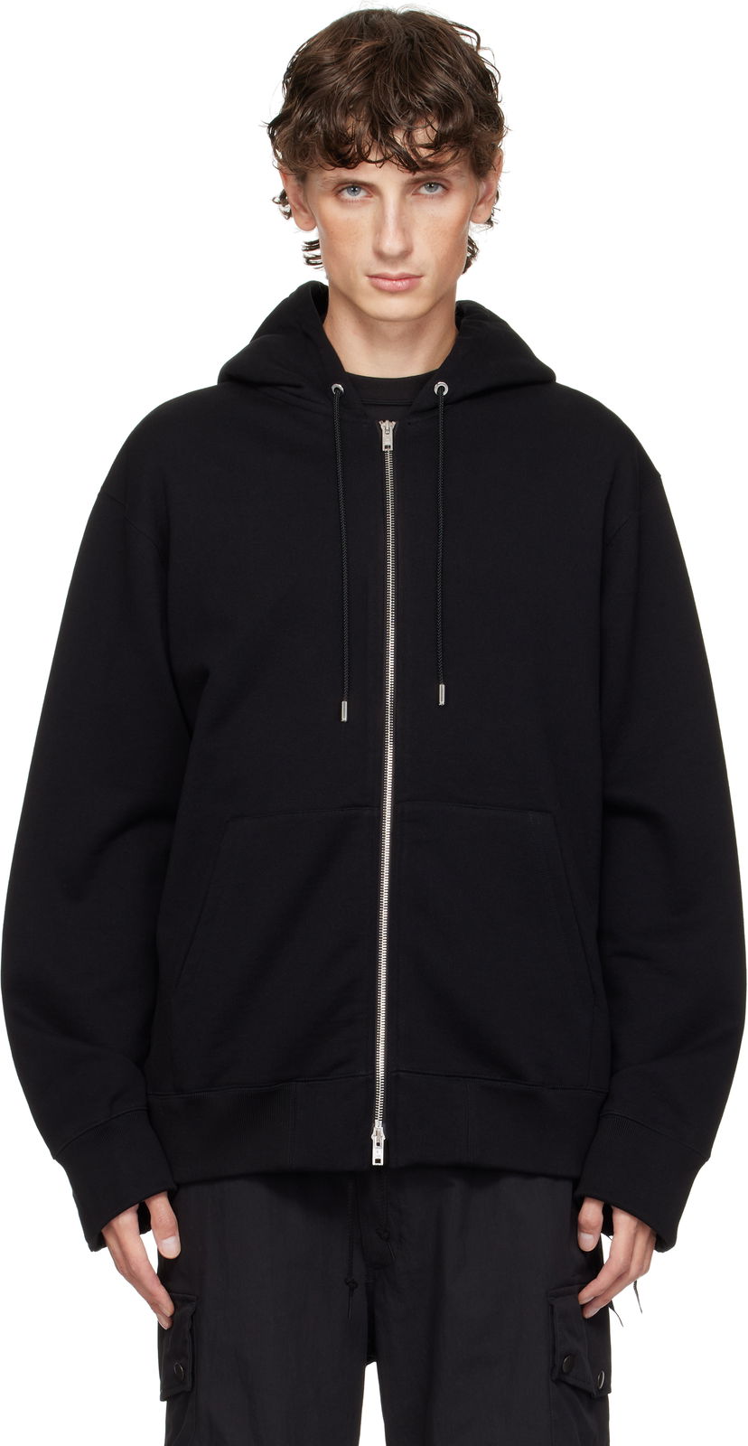 Суитчър Mastermind WORLD Full-Zip Hoodie With Hood Черно | MW24S13-SW021-001