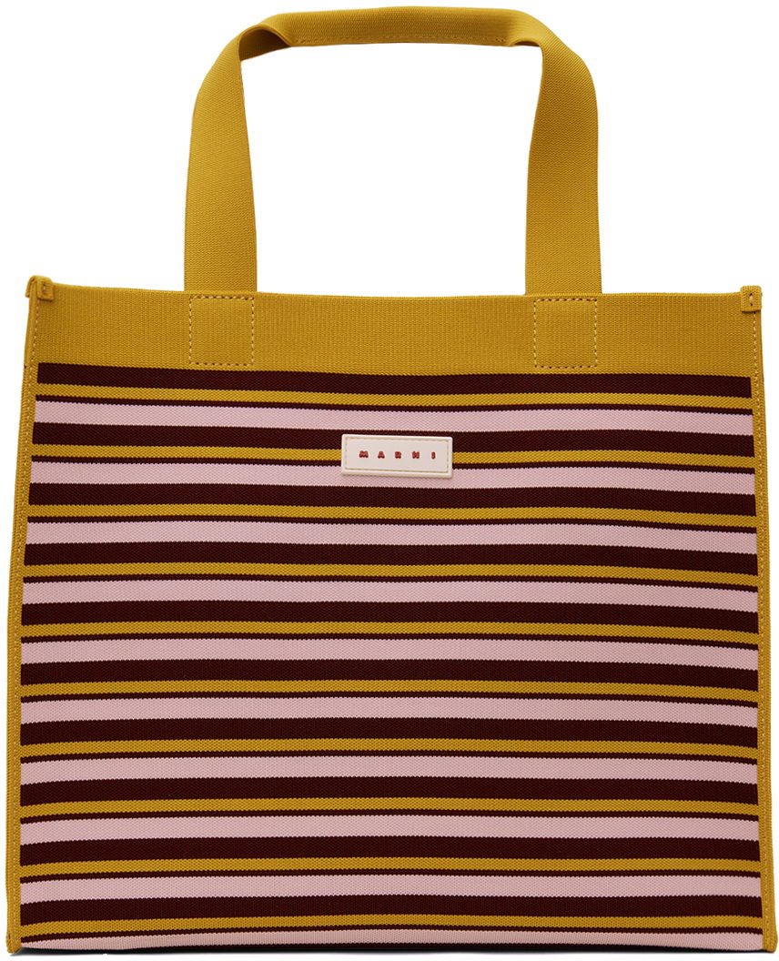Голяма пазарска чанта Marni Medium Shopping Tote Розово | SHMP0076Q1 P6485, 0