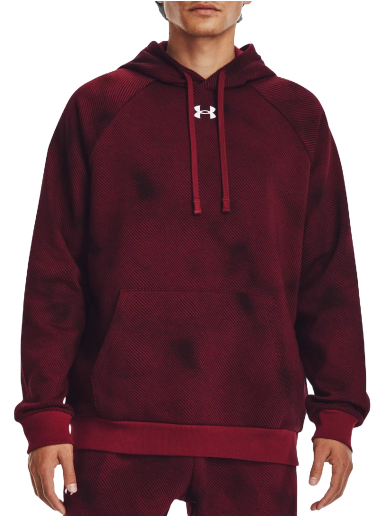 Суитчър Under Armour Rival Fleece Printed Hoodie Бургунди | 1379759-600