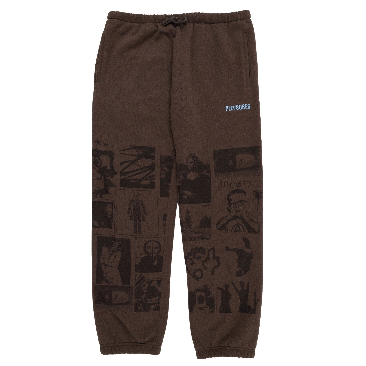 Спортни панталони Pleasures Choices Sweatpants Brown Кафяво | P23SP041-BROWN, 1
