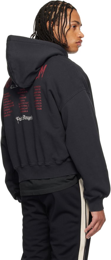 Суитчър Palm Angels 'Rest In Palm' Hell Surf Tour 23 Loose Hoodie Черно | PMBB17IF25FLE0011084, 2