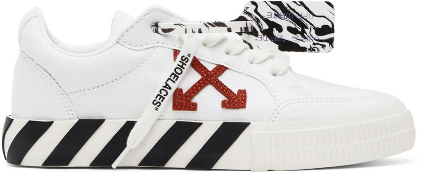 Кецове и обувки Off-White Canvas Vulcanized Sneakers Бяло | OMIA085R21FAB0020116, 0