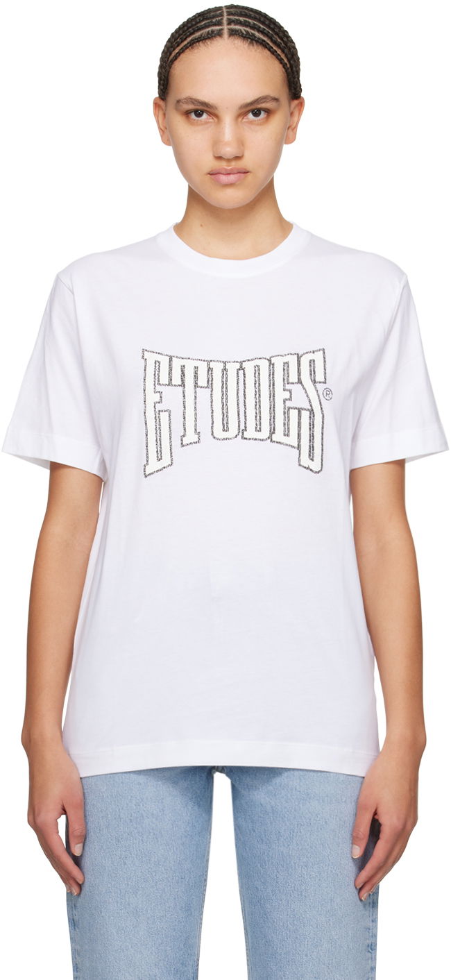 Тениска Études Wonder Boxing Graphic T-Shirt Бяло | E24MM107A00700