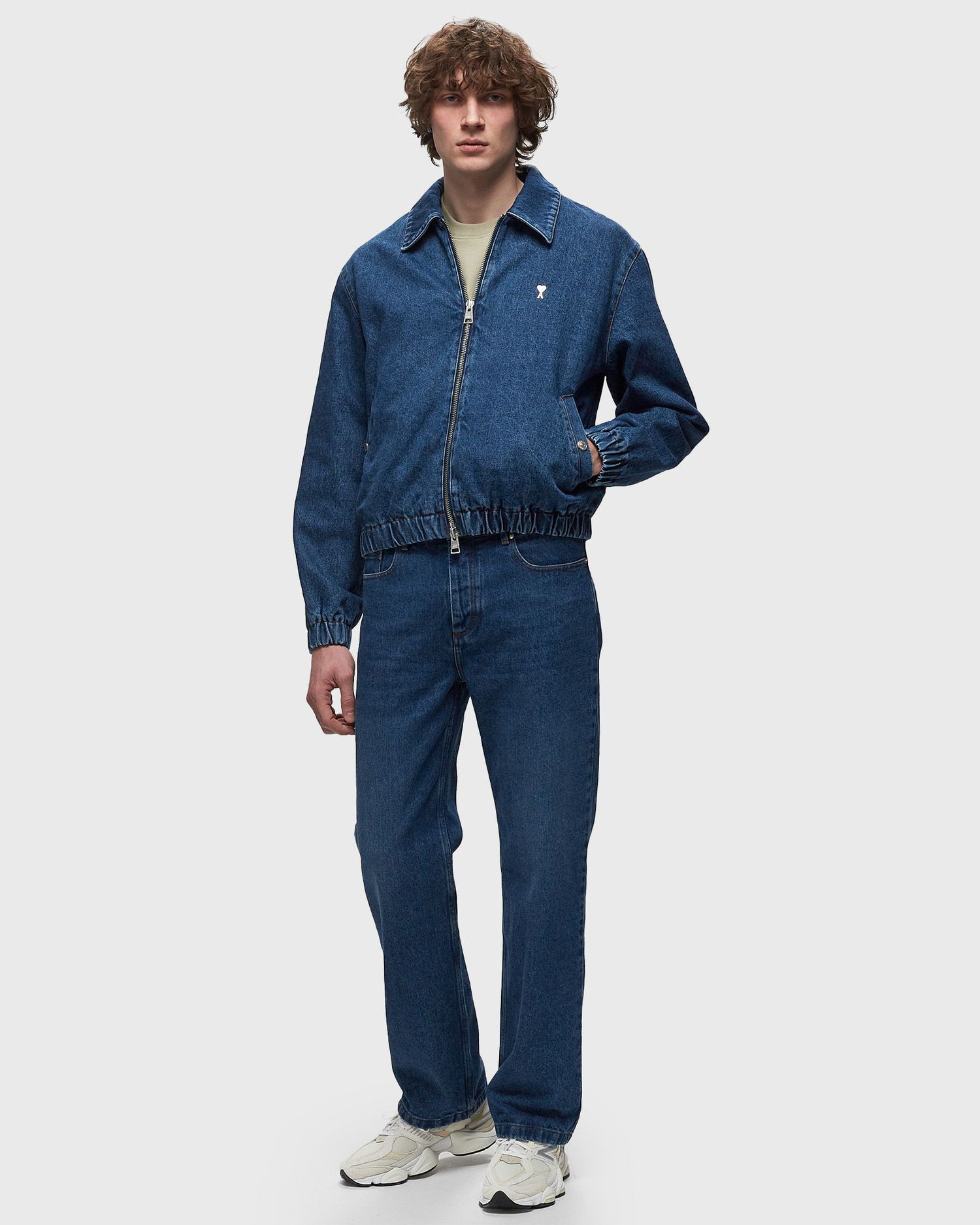 Яке AMI Paris de Cœur Denim Jacket Синьо | HJK014.DE0025, 1