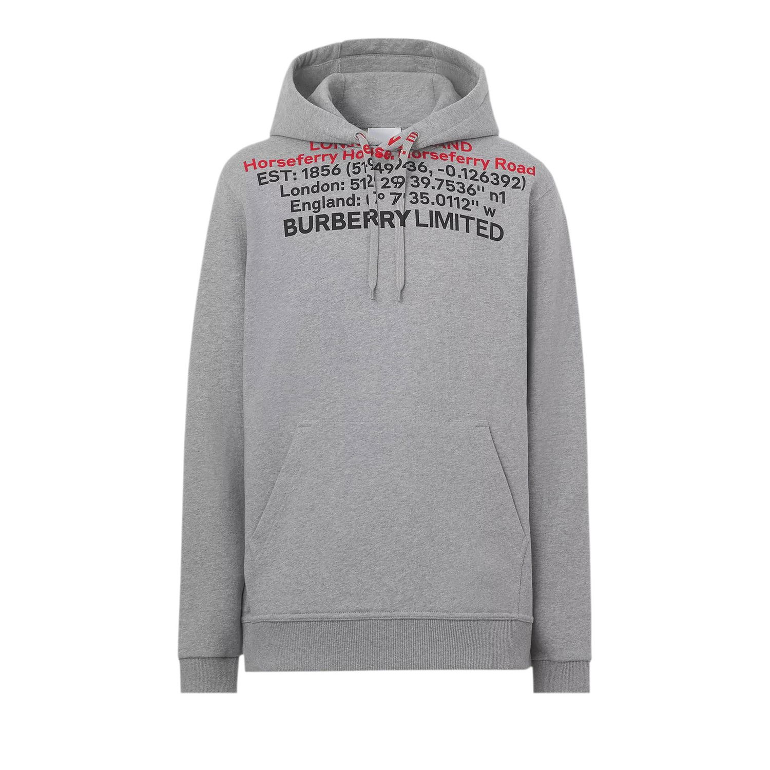 Суитчър Burberry Location Print Hoodie Сиво | 8048283, 1