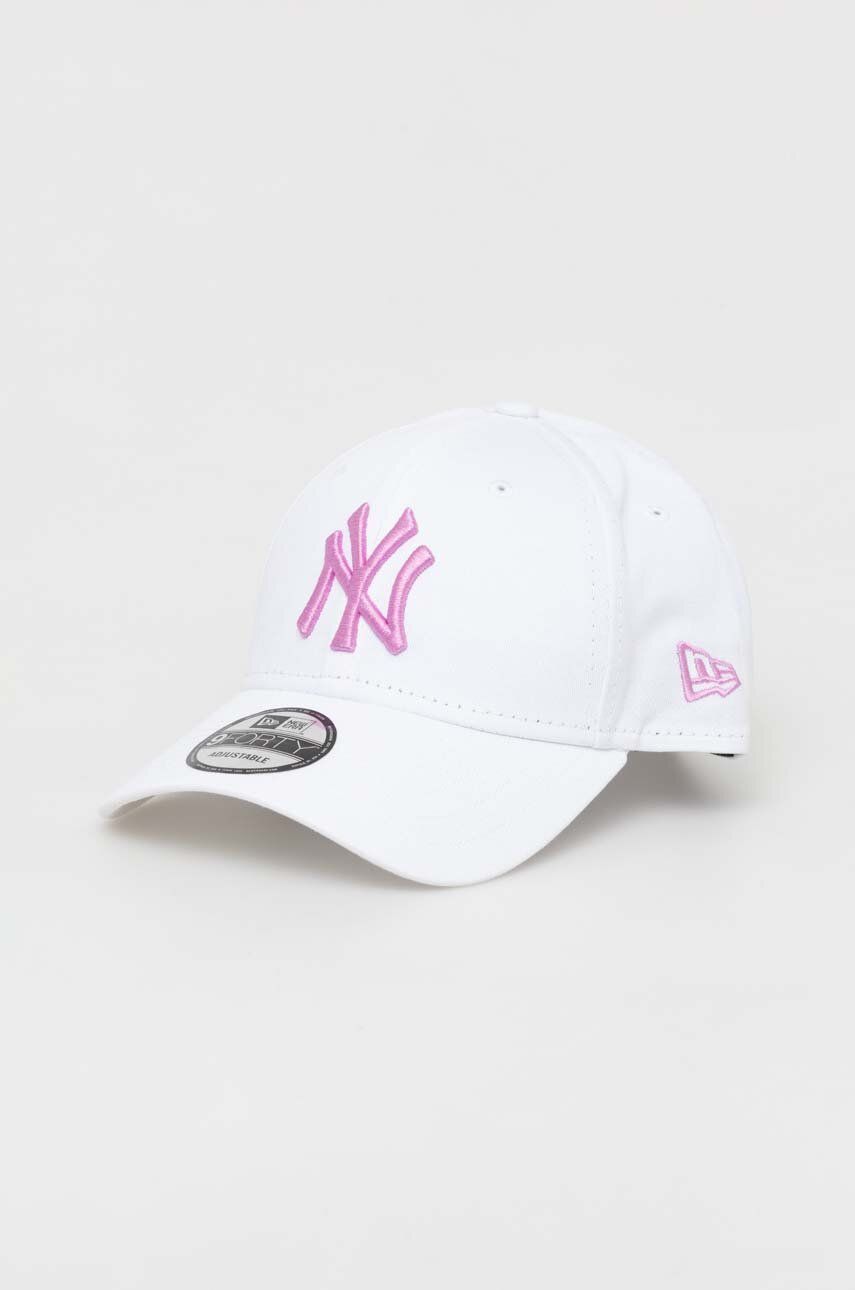 Шапка с козирка New Era New York Yankees League Essential 9FORTY Adjustable Cap Бяло | 60358173.WHIWRO, 0