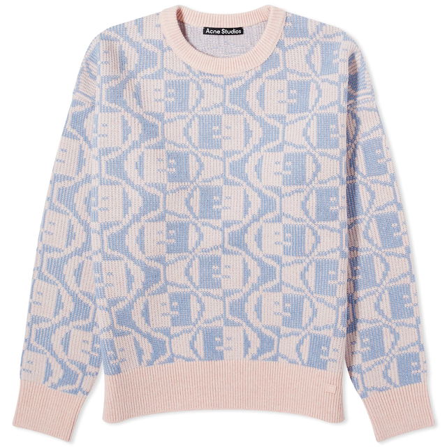 Katch 2 Tone Face Jumper "Faded Pink Melange/Light Blue"