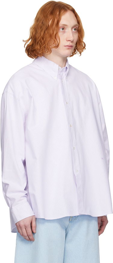 Риза Studio Nicholson Studio Nicholson Ruskin Striped Shirt Лилаво | RUSKIN SNM - 1152, 1