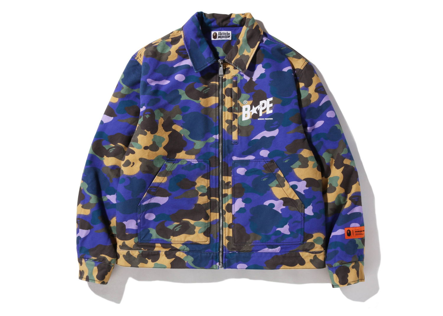 Яке BAPE Heron Preston x Mix 1st Camo Duck Trucker Jacket Лилаво | 1I23-141-902, 0