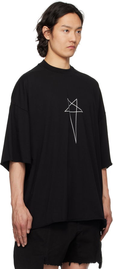 Тениска Rick Owens DRKSHDW Hollywood Tommy T-Shirt Черно | DU01E3259 RNEP3, 1