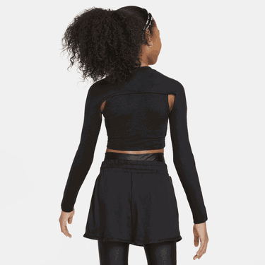 Съкратен топ Nike Dri-FIT Long Sleeve Crop Top Черно | FN9032-010, 3