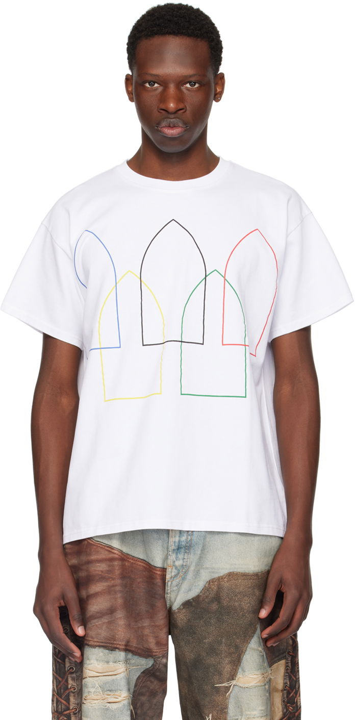 Тениска Who Decides War Interwoven Windows T-Shirt Бяло | 1110340001SS24