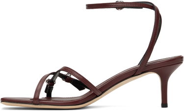 Грижа за обувките Aeyde Aeyde Libby Leather Kitten Heel Sandals Бургунди | A11-HS-GAIS55TB172-SS25-955-007, 2