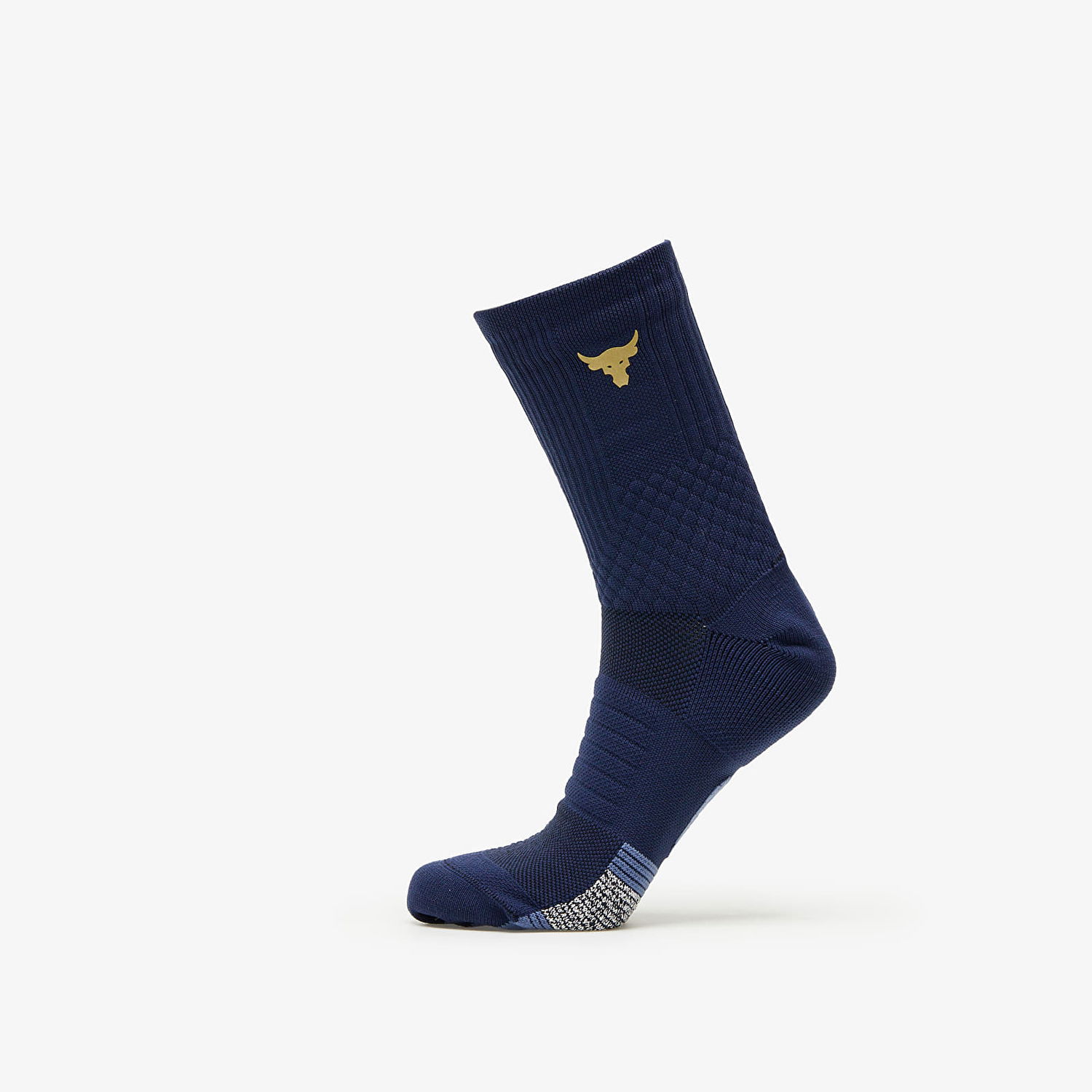 Чорапи Under Armour Project Rock Ad Playmaker 1-Pack Mid Socks Midnight Navy/ Hushed Blue/ Metallic Gold Черно | 1376230-410, 0