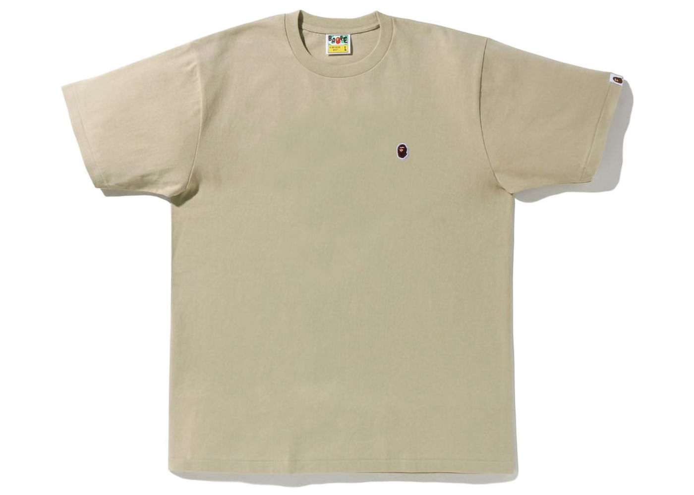 Тениска BAPE Ape Head One Point Tee Бежово | 1I80-110-004, 0