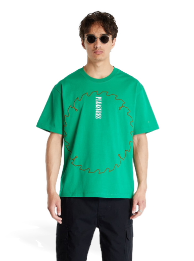 Тениска Pleasures Saw Heavyweight T-Shirt Зелено | P23SU012 GREEN