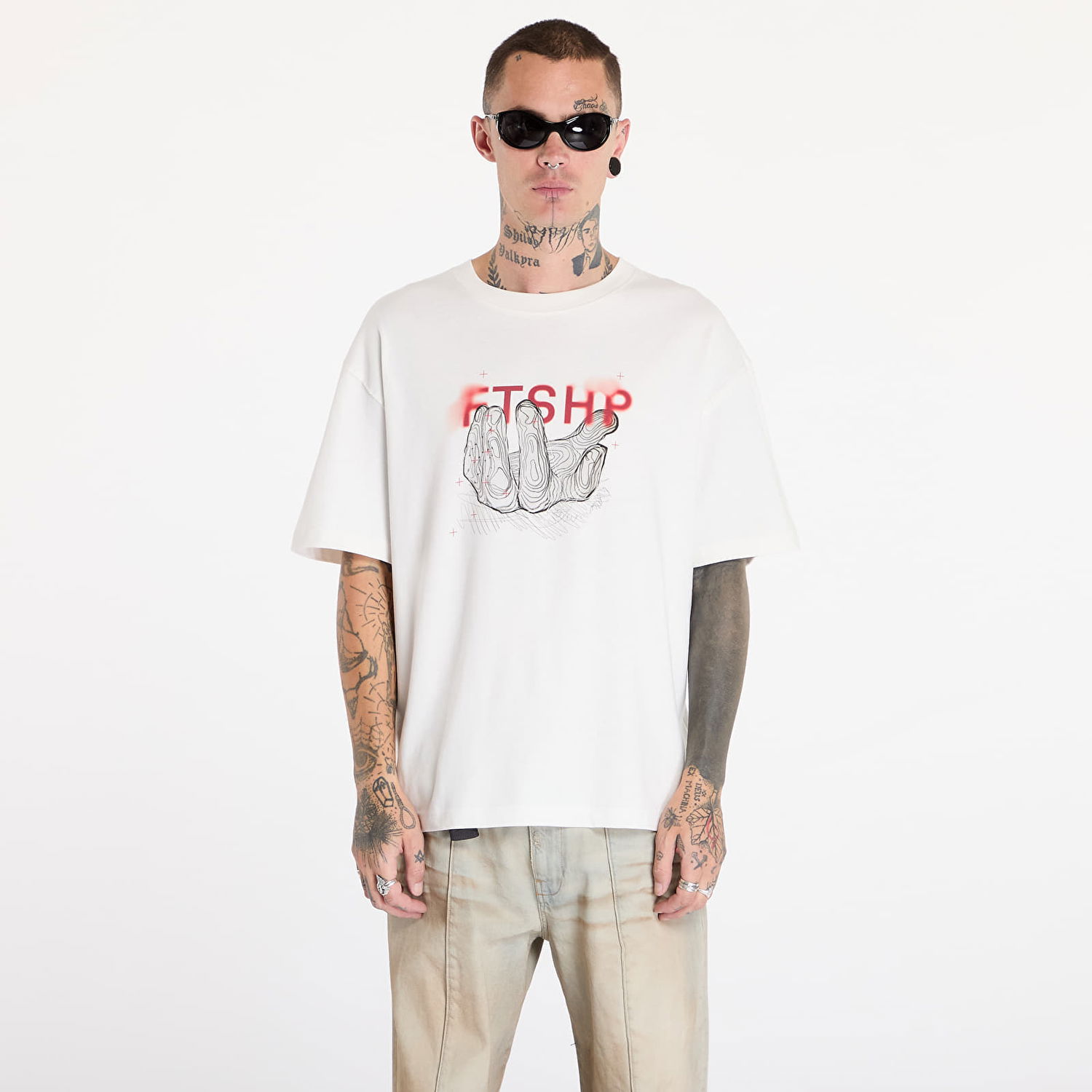 Тениска Footshop FTSHP Handful T-Shirt UNISEX White XS Бяло | FTSHP_424, 0