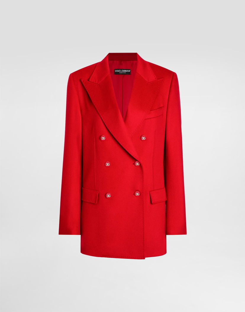 Яке Dolce & Gabbana Oversize Double-breasted Cashmere Jacket Червено | F29GRTFU2AXR2254