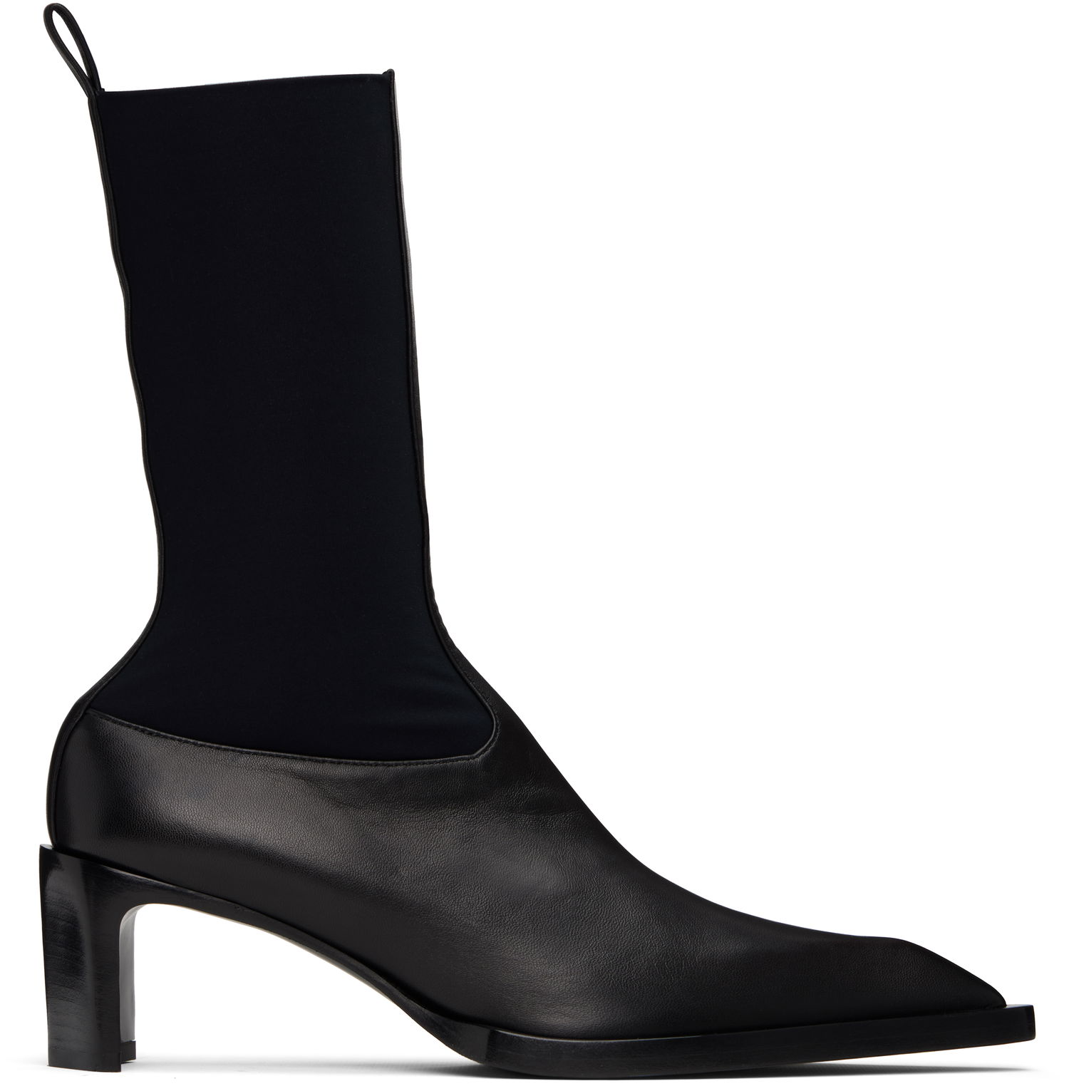 Кецове и обувки Jil Sander Jil Sander Leather Kitten Heel Ankle Boots Черно | J16WU0056_P5810, 0