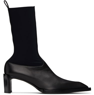 Кецове и обувки Jil Sander Jil Sander Leather Kitten Heel Ankle Boots Черно | J16WU0056_P5810, 0