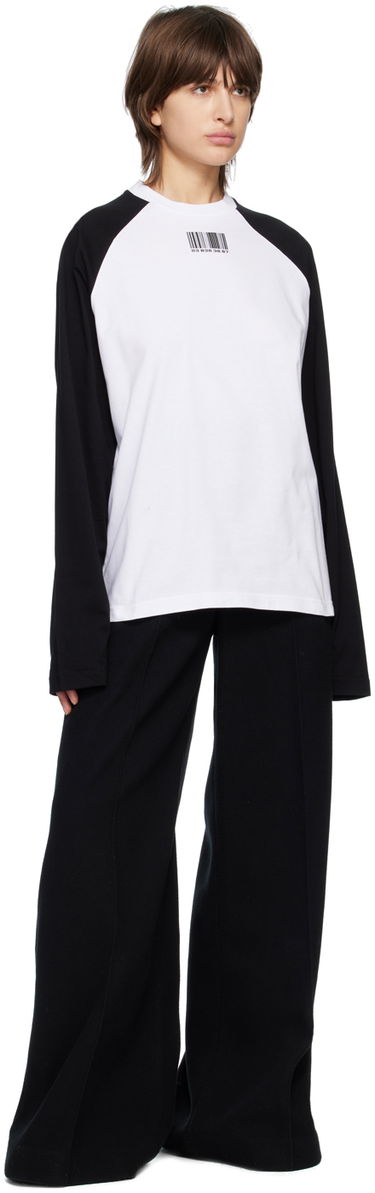 Тениска VETEMENTS Barcode Long Sleeve T-Shirt Бяло | VL16LS140B, 3