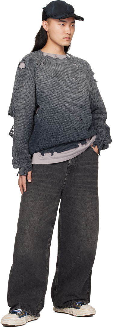 Пуловер Maison MIHARA YASUHIRO Maison MIHARA YASUHIRO Sun Faded Knit Sweater Сиво | J13SW702, 3