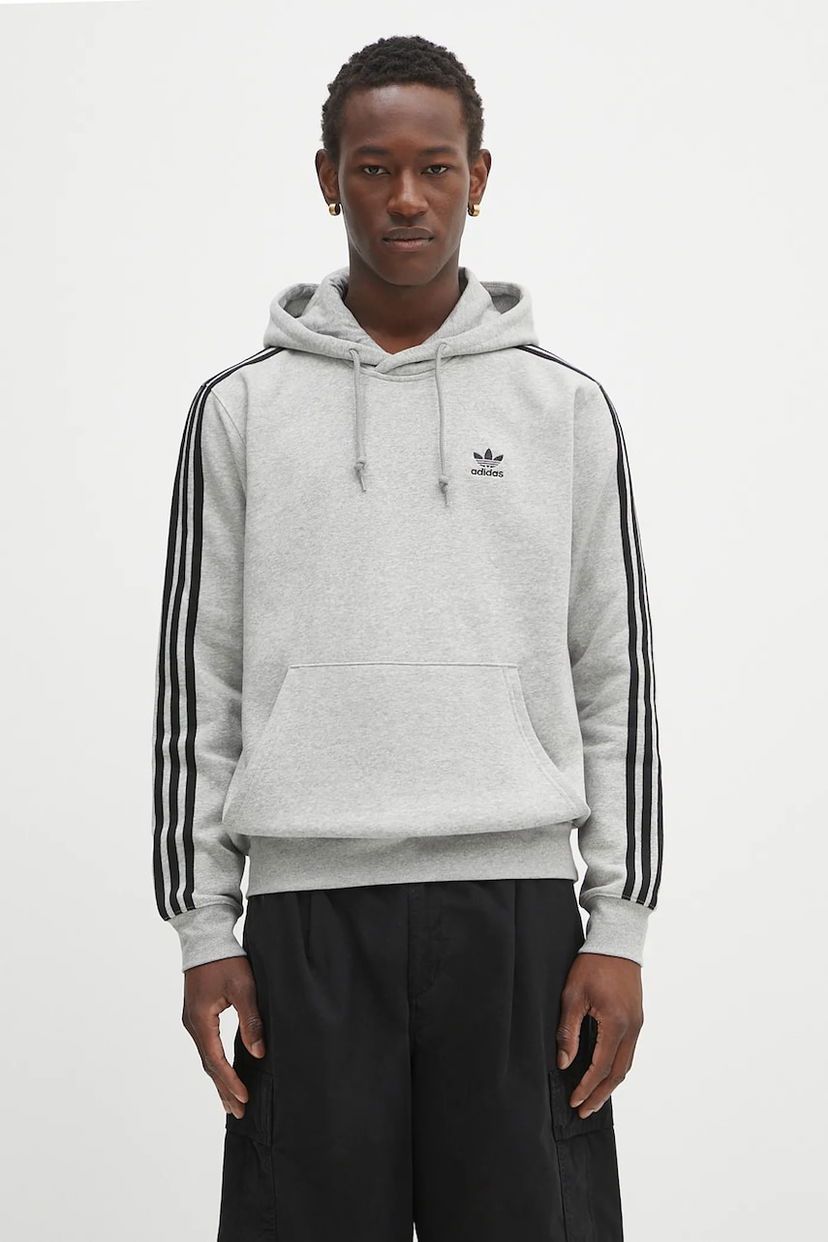 Суитчър adidas Originals adidas Originals 3-Stripes Hoodie Сиво | JY1376