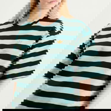 Тениска adidas Originals Women's Striped T-Shirt Зелено | KF2322, 5
