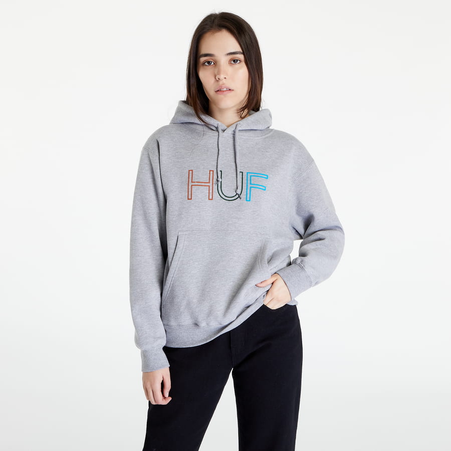 Суитчър HUF Logo Hoodie Сиво | WPF0017 GYHTR, 0