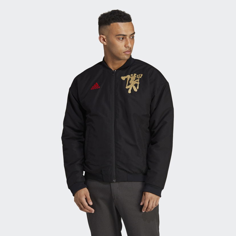 Яке бомбър adidas Performance Manchester United Chinese Story Padded Bomber Jacket Черно | HT1991