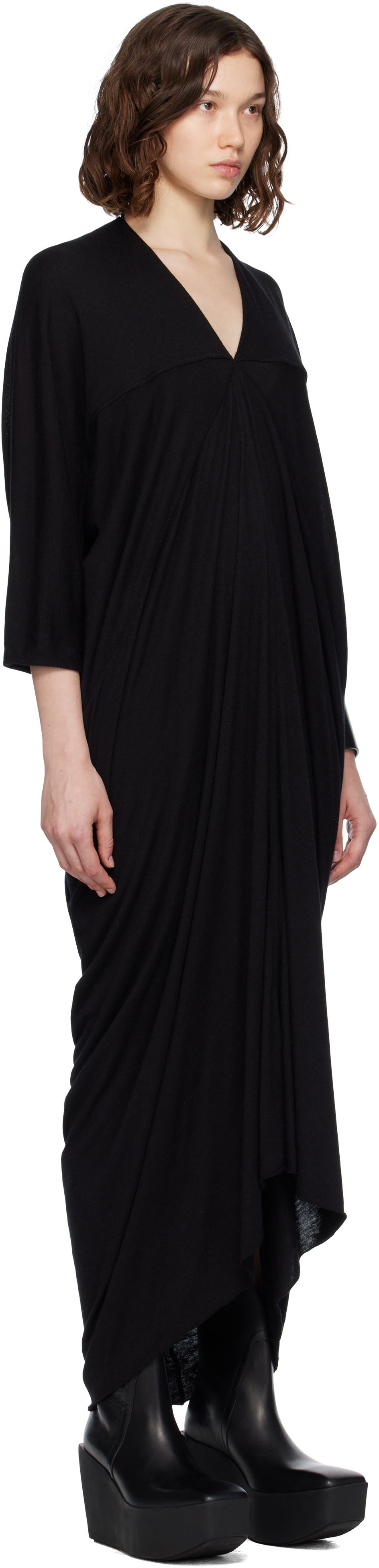 Pокля Rick Owens Rick Owens Concordians Kite Maxi Dress Черно | RP02E4506 JR, 1