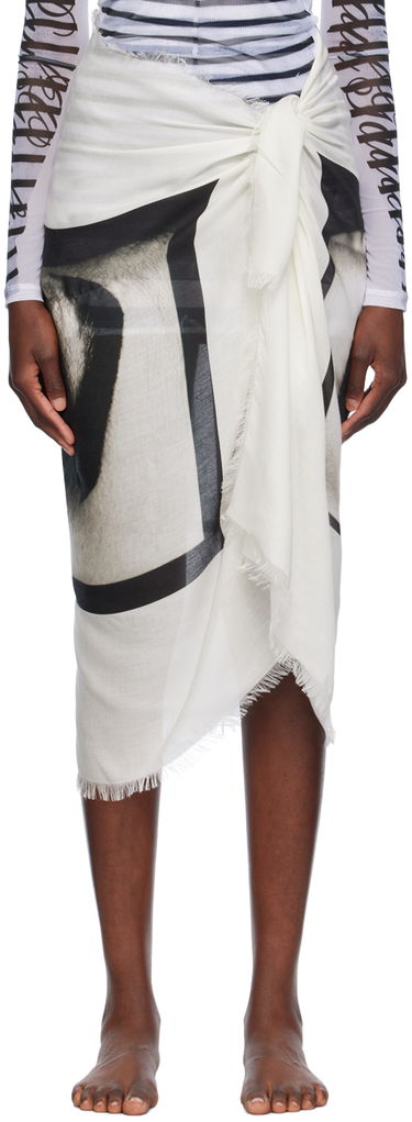 Пола Jean Paul Gaultier Jean Paul Gaultier 'The Eyes And Lips' Sarong Бяло | 24/30-U-JU117-C543-0001, 0