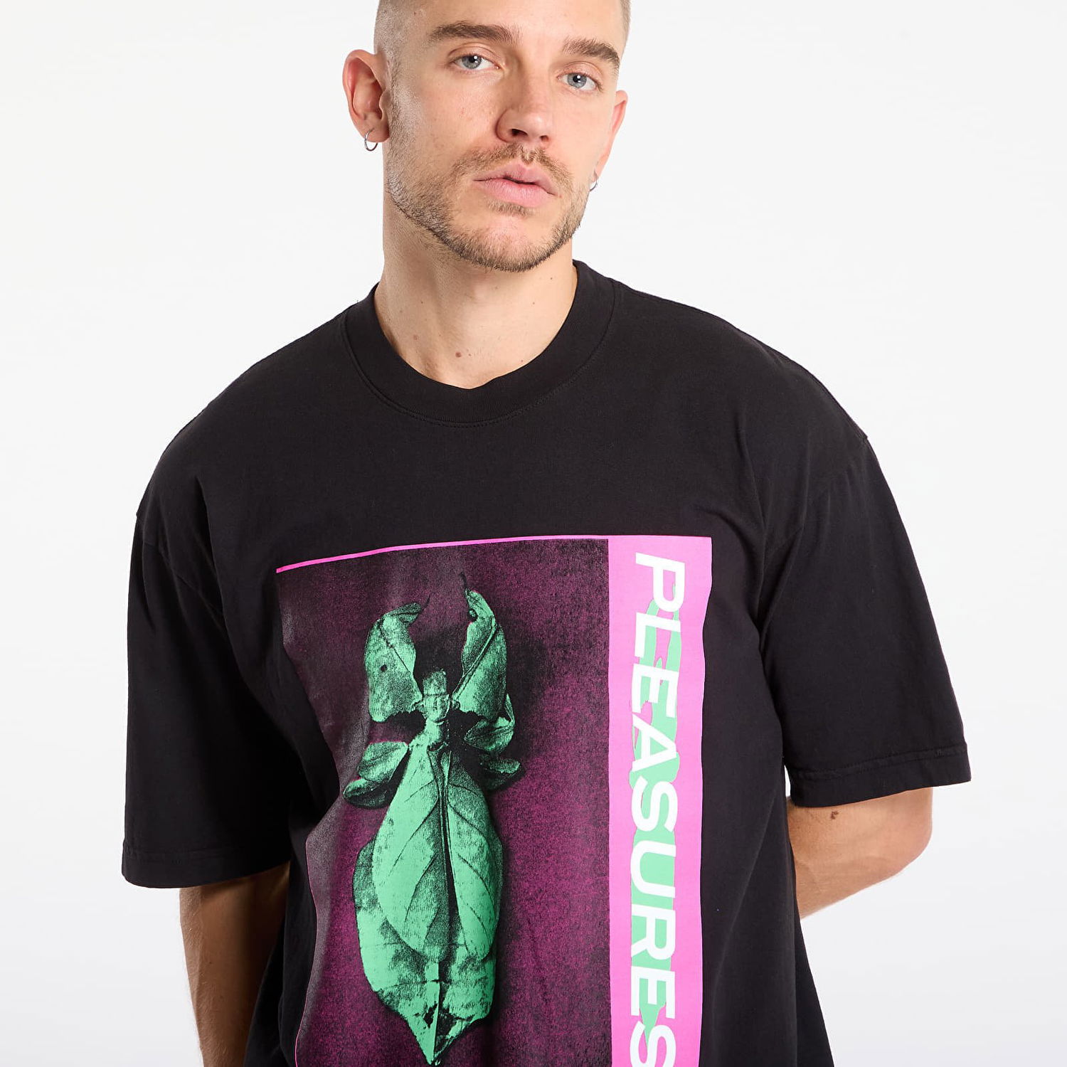 Тениска Pleasures PLEASURES Leaf T-Shirt Черно | P25F073-BLACK, 1